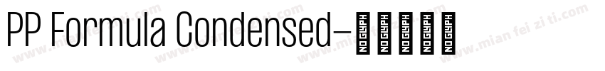 PP Formula Condensed字体转换